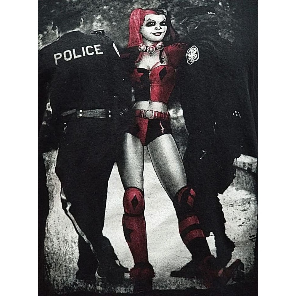 Harley Quinn Dealing With Police T-Shirt Marvel XL Batman CC Comics Black - Picture 2 of 3